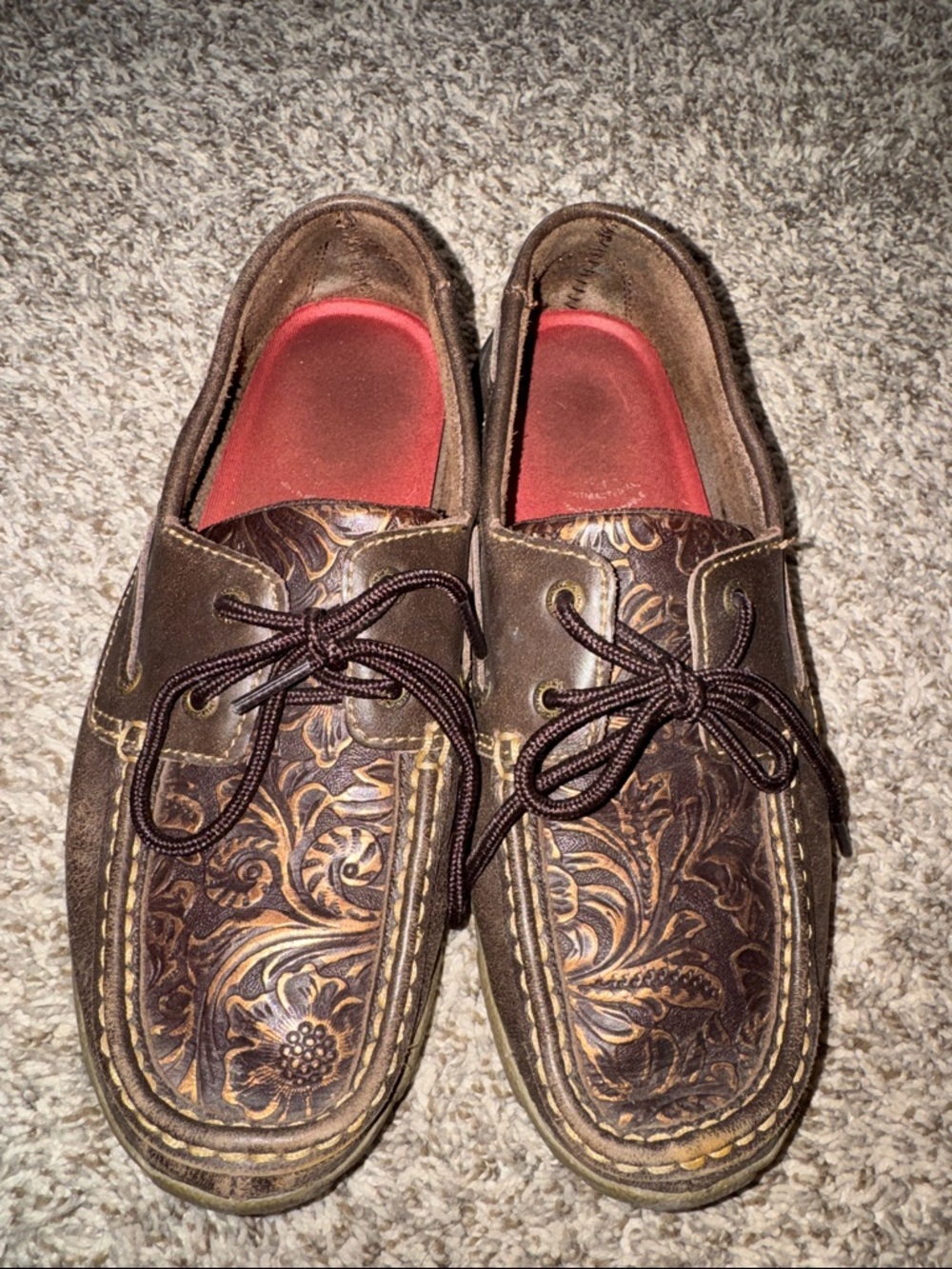 Twisted X tooled shoes